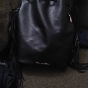 Victoria secret drawstring backpack with fringes
